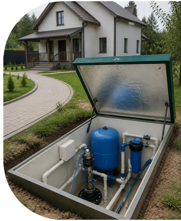 Автономное водоснабжение дома в Пскове от 152250 р. | АПаруса-Пск